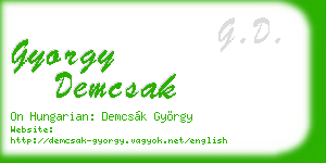 gyorgy demcsak business card